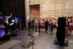 Tosca BTS - Assoc Chorus Master Karen Cooksey conducts chorus in offstage cantata (Act 2)